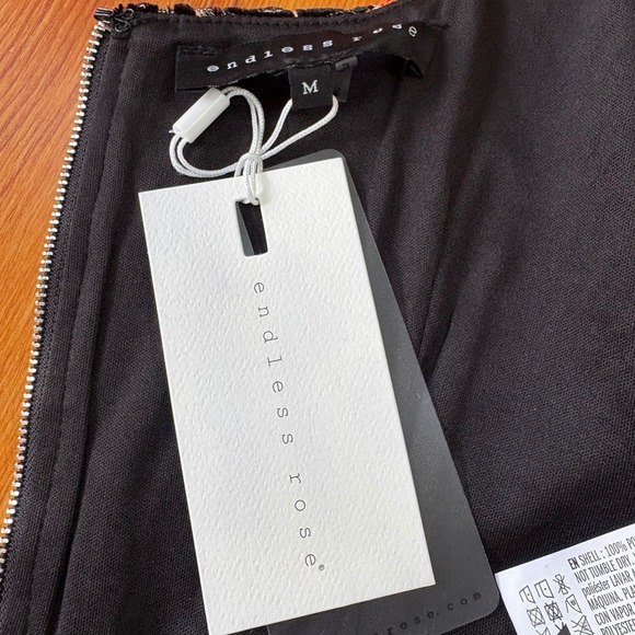 Endless Rose Floral Embroidered Velvet Crop Top Black Orange Blue Size M NWT - Picture 6 of 8